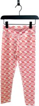 Ducksday - leggings de sport pour enfants - pantalons de sport - pantalons de danse - Matière stretch - unisexe - Ondo - Rouge corail - taille 134/140