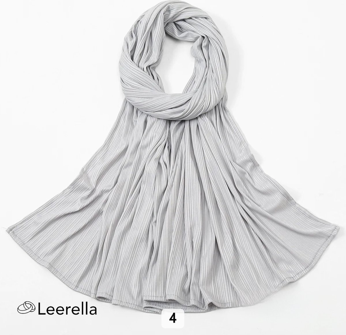 Leerella Oogverblindende Dames Sjaals – Hijab Lichtgrijs CLR4 - Monochrome Strepen in Nieuwe Mode 170x70cm: Een Perfect Moederdag, Verjaardag of Valentijnsdag Cadeau - Beschikbaar in 15 Prachtige Kleuren!