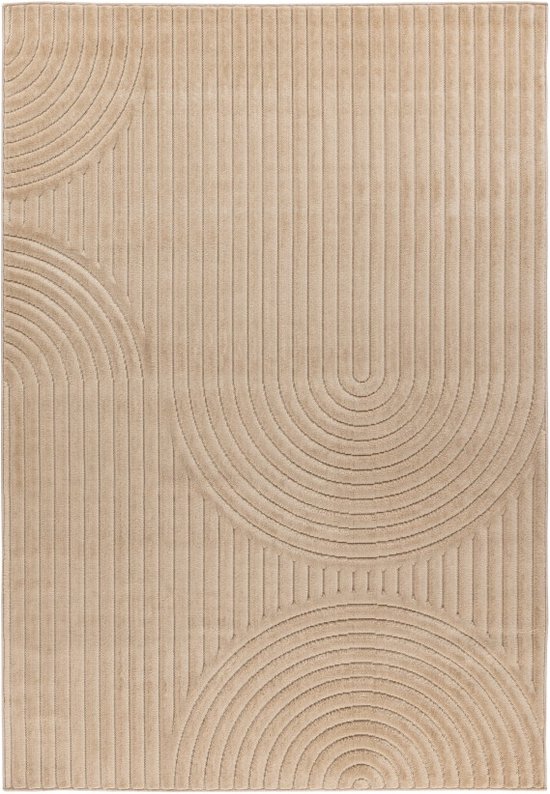 Lalee Viva | Modern Vloerkleed Laagpolig | Beige | Tapijt | Karpet | Nieuwe Collectie 2024 | Hoogwaardige Kwaliteit | 80x150 cm