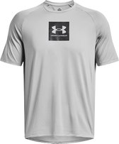 Under armour tech print fill t-shirt in de kleur grijs.