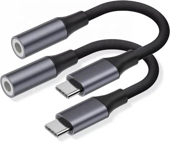 OnpointShop® USB C naar AUX kabel / 2 Kabels / Geschikt voor Samsung