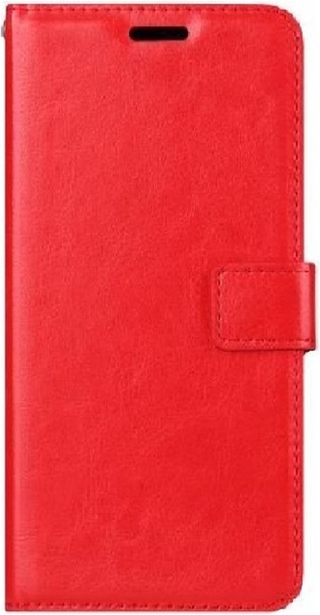 LuxeBass Hoesje geschikt voor Samsung Galaxy A20E - Bookcase Rood - portemonnee hoesje - telefoonhoes - gsm hoes - telefoonhoesjes