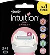 Wilkinson Sword Intuition 2-in-1 Variety - Navulmesjes - 4 stuks