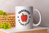 Mok Teaching is a Work of Heart - TeacherLife - Cadeau - gift - TeachingInspiration - TeachingJourney - TeachingPassion - TeachingGoals - TeachingMatters - TeacherMotivation