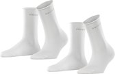 Esprit Basic Pure 2-Pack eenkleurig katoen multipack sokken dames wit - maat 35-38