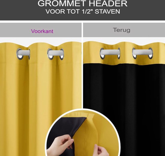 Ystyle Gordijnen Kant En Klaar Set Van 2, 140x300cm, Gordijnen