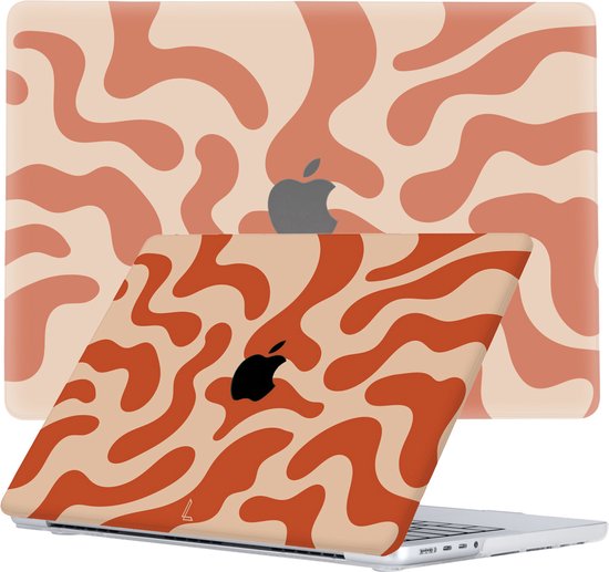 Lunso - MacBook Pro 14 pouces (2021-2023) - pochette de protection - Orange Fever