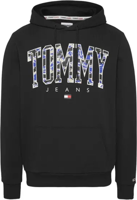 Tommy Jeans logo print - Hoodie - Heren - Zwart - Maat M