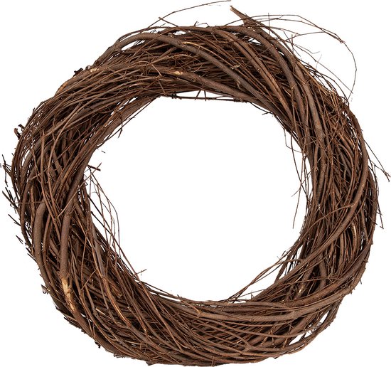 Clayre & Eef Krans Ø 30 cm Bruin Hout