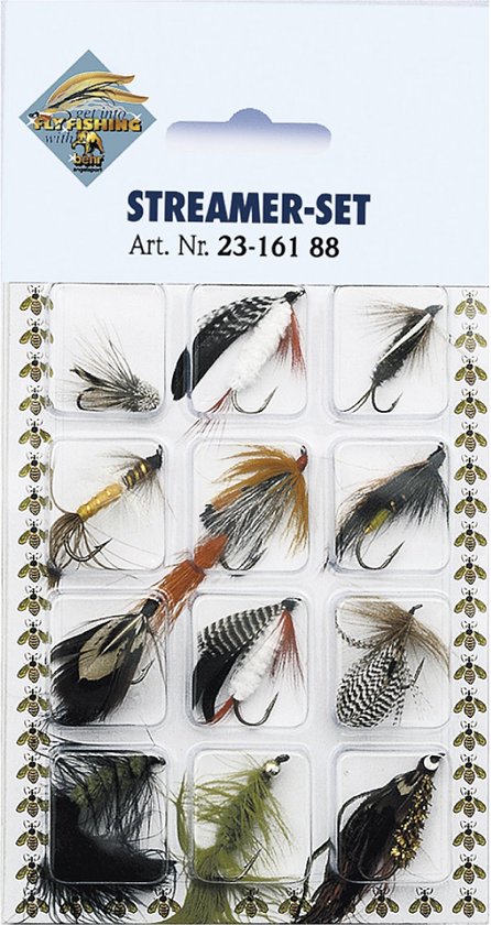 12 Streamers Articulés Pour Bassin + Boîte à Mouches - Strike Fly Company