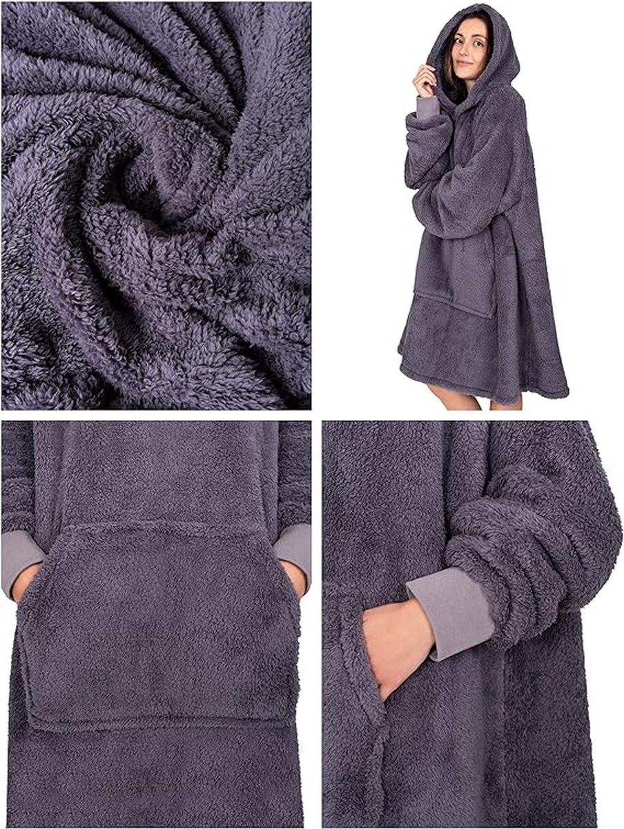 Luxe knuffeltrui hoodiedeken