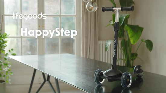 LifeGoods Kinderstep - Step 2-5 Jaar - 3 Lichtgevende LED Wielen - Hoogte Verstelbaar - Jongens/Meisjes - Roze