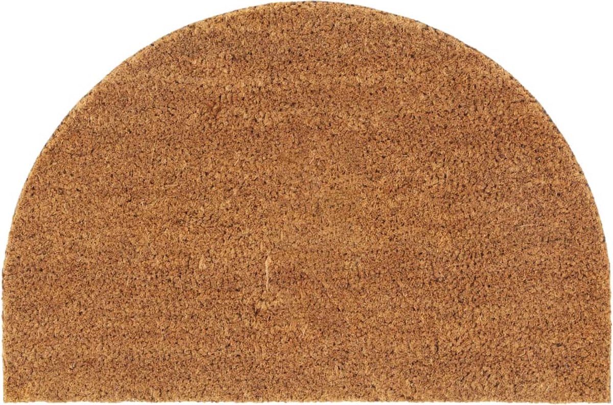 vidaXL - Deurmat - halfrond - 40x60 - cm - getufte - kokosvezel - naturel