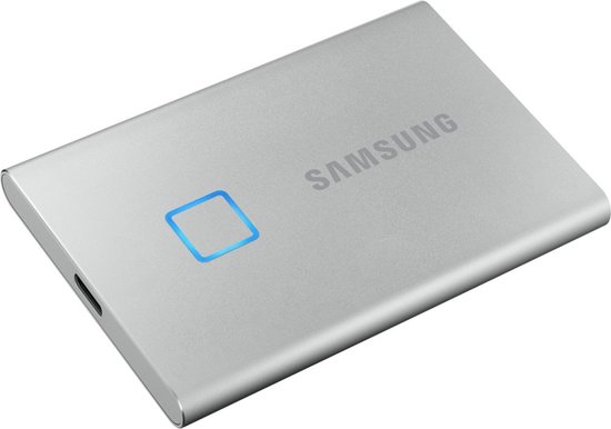 Samsung Portable T7 Touch - Externe SSD - USB C 3.2 - Inclusief USB C en USB A kabel - 2 TB - Zilver