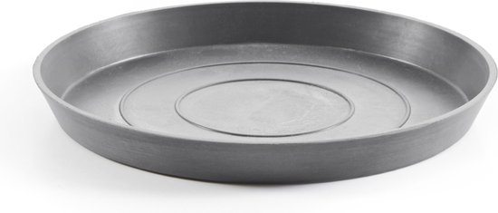 Ecopots Soucoupe Ronde - Gris - Ø28,7 x H3 cm - Soucoupe ronde grise