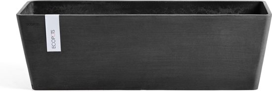 Ecopots Bruges 45 - Gris Foncé - 45 x 17,7 x H17 cm - Pot de fleur / jardinière rectangulaire gris foncé