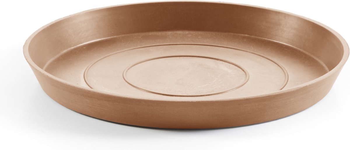 Ecopots Saucer Round - Terra - Ø28,7 x H3 cm - Ronde terrakleurige onderschotel met waterreservoir