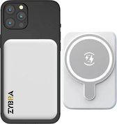 Zybra® Magsafe Powerbank 5000mAh - Powerbank iPhone - Magnetisch & Draadloos - Voor iPhone 12, 13, 14, 15 - Magsafe Oplader - Wit