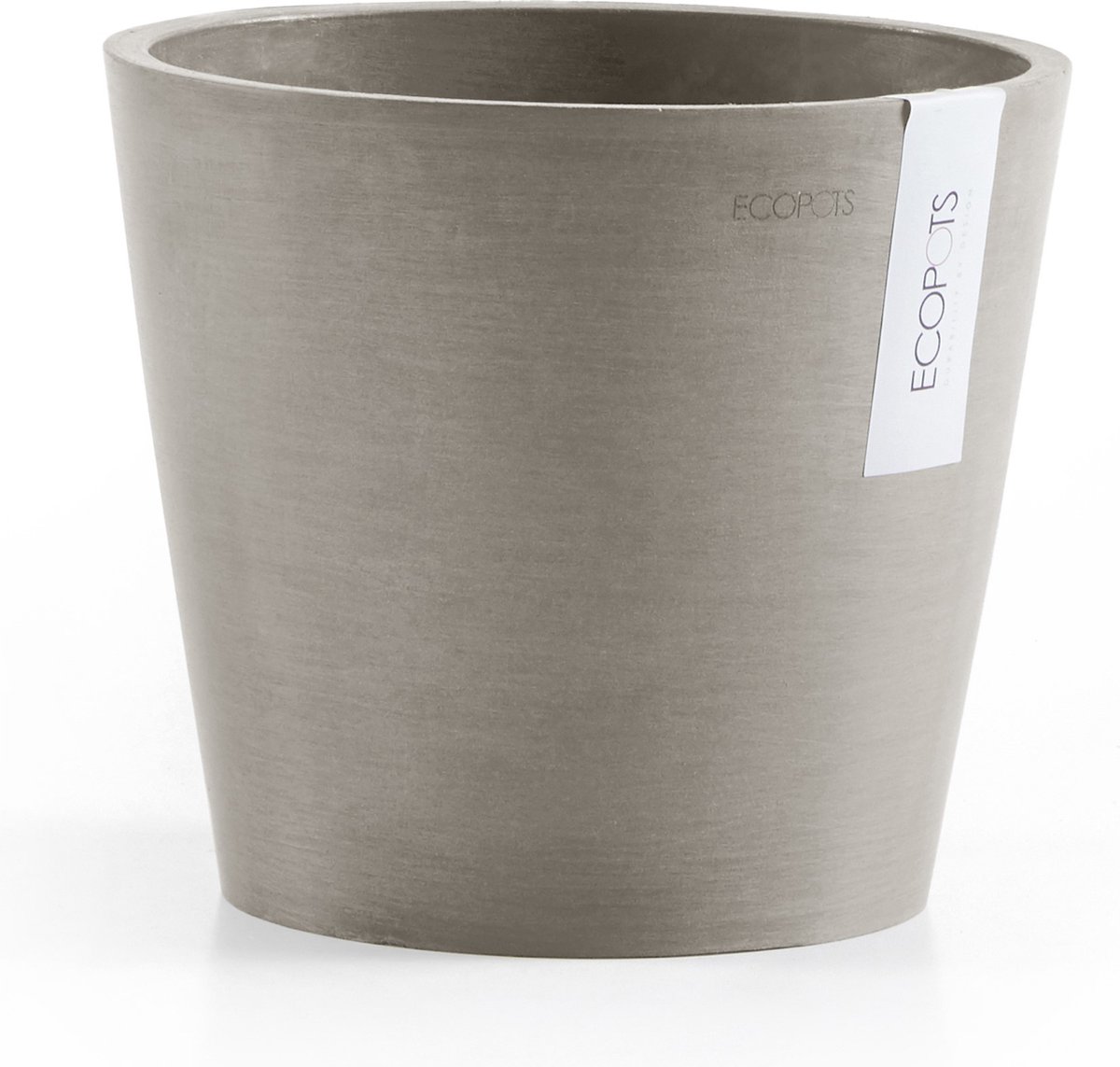 Ecopots Amsterdam 20 - Taupe - Ø20 x H17,1 cm - Ronde taupe bloempot