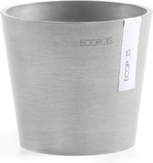 Ecopots Amsterdam 13 - White Grey - Ø13 x H11,4 cm - Ronde witgrijze bloempot / plantenpot