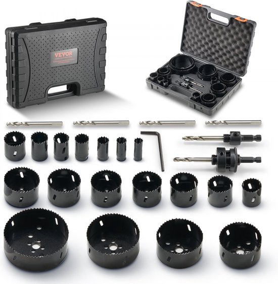 11 STKS Gatzaag Cutter Kit Koolstofstaal Downlights Boor