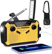 Bol.com Radio op batterijen voor rampen - Werkt op AA Batterijen - AM/FM - Powerbank - Zaklamp - Noodknop - Makkelijk mee te nem... aanbieding