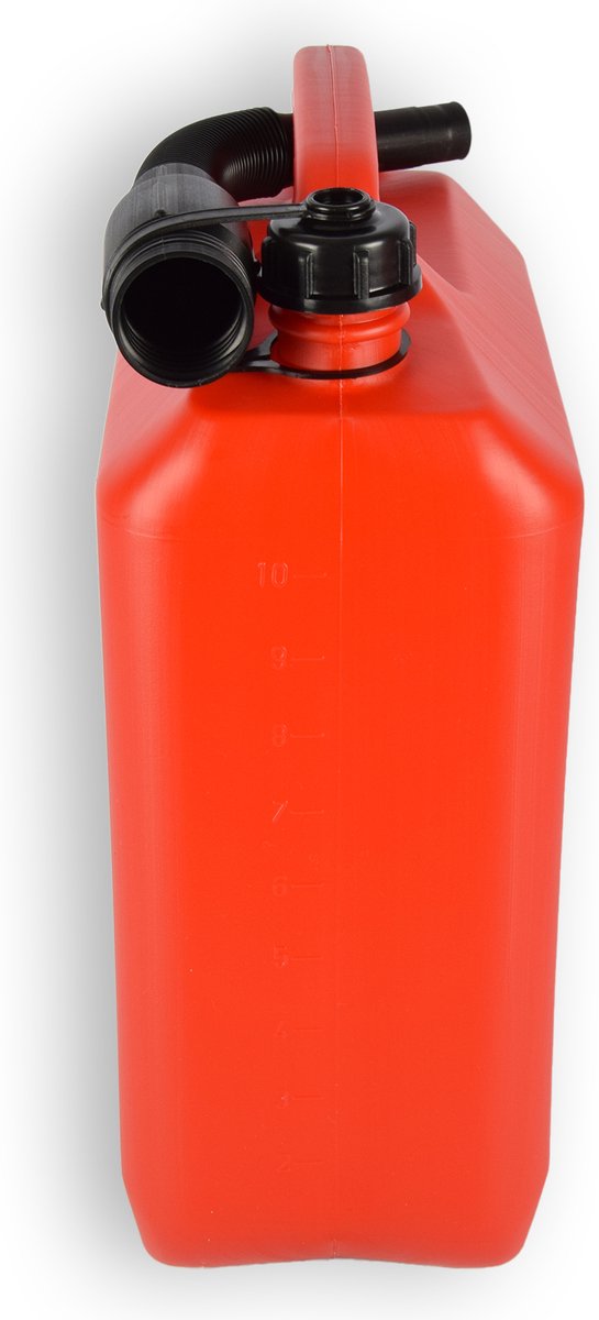 Robuuste Jerrycan 10 Liter met Schentuit - Rood Polyethyleen - Geschikt ...