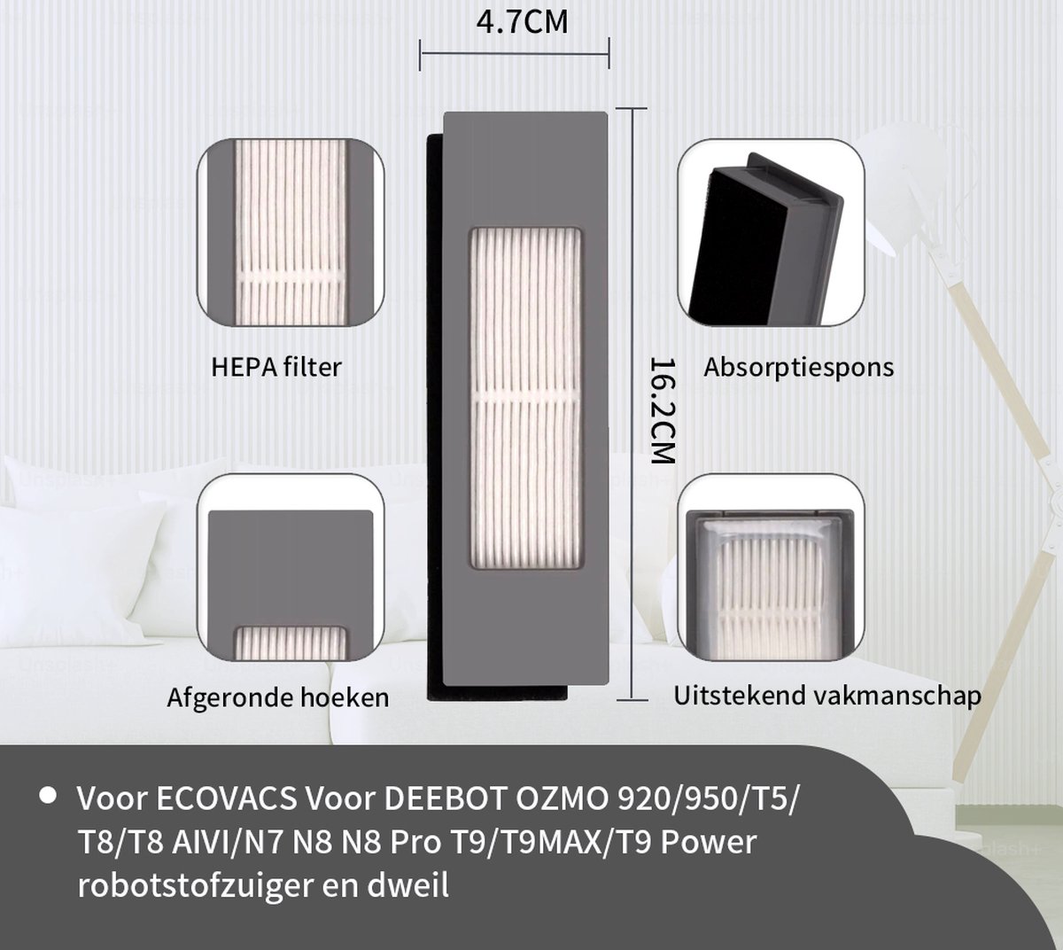 Contenitore Polvere Di Ricambio Per Ecovacs Deebot OZMO 920, 950, T8, T8MAX, N8, T5, N5, T9 – Sostituto Originale, Facile Da Installare - 3
