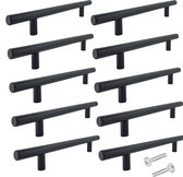 20X Handgrepen Zwart RVS - Boormaat 128mm - Greepjes - Handgreep - Handgrepen keukenkastjes - Handvatten - Meubelgreep zwart - Handgrepen voor deurtjes