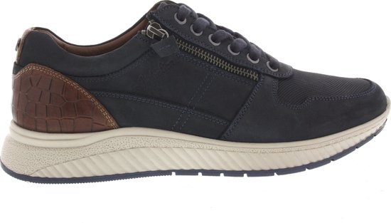 Heren Sneakers Australian Huricane Leather Blue Tan Donkerblauw - Maat 42