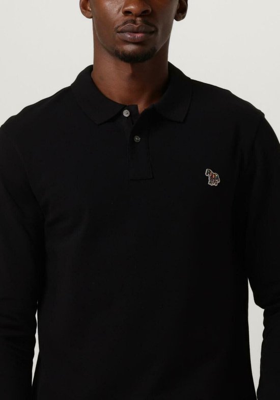 Paul Smith Mens Slim Fit Ls Polo Shirt Zebra Polo's & T-shirts Heren - Polo shirt - Zwart - Maat XL