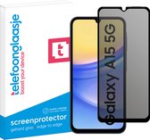 Telefoonglaasje Privacy Screenprotectors - Geschikt voor Samsung Galaxy A15 5G - Privacy - Volledig Dekkend - Gehard Glas Screenprotector - Geschikt voor Samsung Galaxy A15 5G - Beschermglas