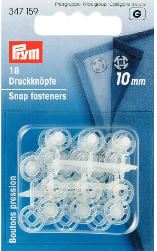 Prym Drukkers Transparant 10mm