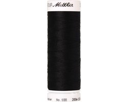 Amann Mettler Seralon Naaigaren – Black (4000) – 200 m – No. 100 – 100% Polyester – Per Stuk