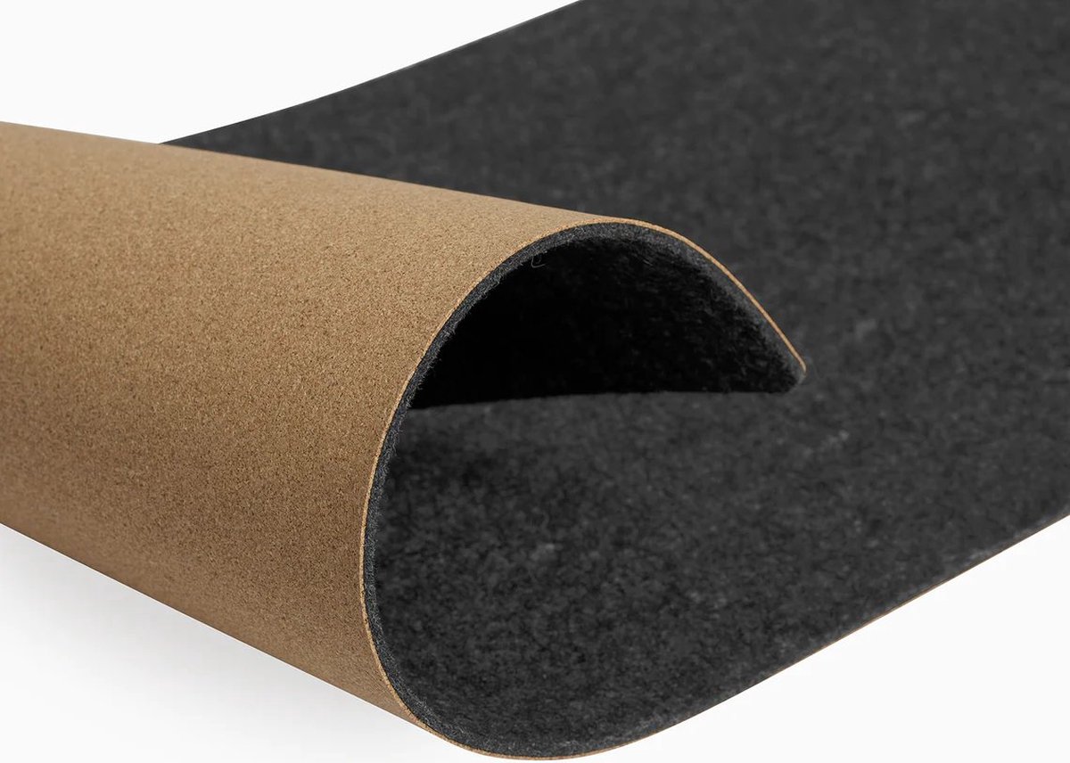Oakywood Felt & Cork Desk Mat Anthracite - Medium 30 x 62 cm - Luxe Bureau Onderlegger van Wolvilt & Kurk — cadeau in Wonen & Interieur - foto 3