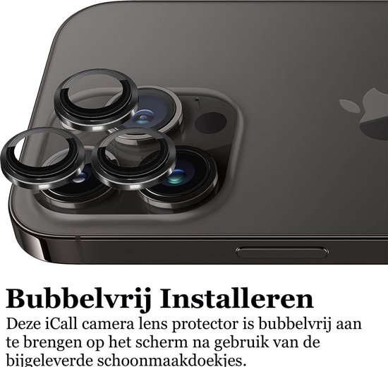 Coque avec porte-cartes pour iPhone 15 Pro Max - Protecteur d'écran GlassGuard & Protecteur d'écran d'objectif d'appareil photo Zwart - Back Cover SlideCase Or Rose