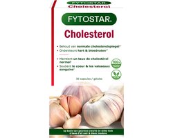 Fytostar Cholesterol –behoud van gezonde cholesterol waarden – innovatieve geurloze zwarte look extract – Clean label & geschikt voor veganisten - 30 capsules