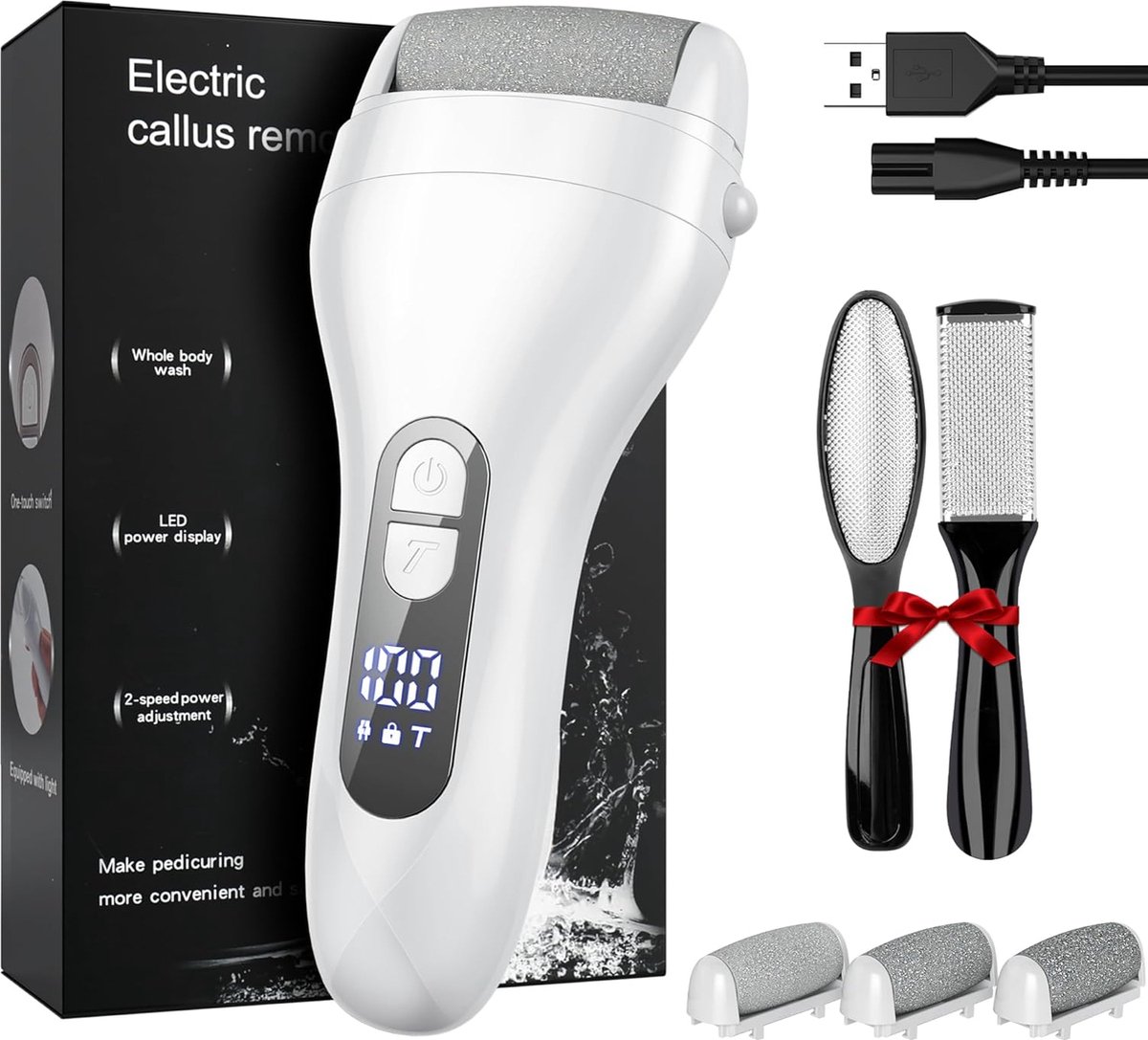 Goedkoopste Elektrische voetvijl, oplaadbare, waterdichte eeltverwijderaar