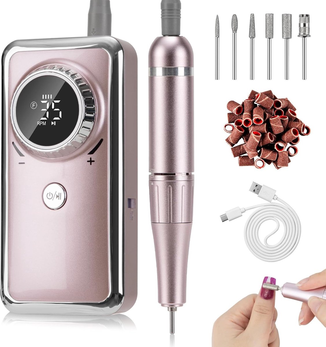 Elektrische Nagelvijl Nagelfrees Electric Nail File Manicureset Manicure. Pedicure Nagelvijl Nagelboor