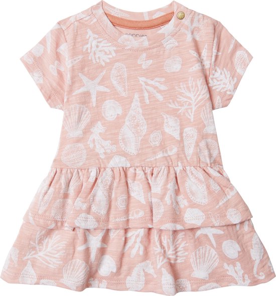 Noppies Girls Dress Cape May manches courtes all-over print Filles Dress - Peach Beige - Taille 80