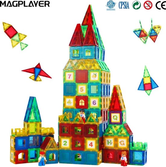 XINQIYUAN Qiyuan Educatief Speelgoed 7.5cm Diamant Oppervlakte Magnetische Constructie Stukken 40st [Willekeurige mix – Kleuren alleen uit hoofdafbeelding] | Bouwsets