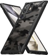 Ringke Fusion-X Compatibel met Galaxy S24 Ultra Krasvast Schokbestendig Robuuste Bumper Hoesje - Camo Black