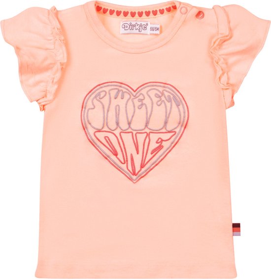 Dirkje T-Shirt Korte Mouw Sweet One Bright Peach 68