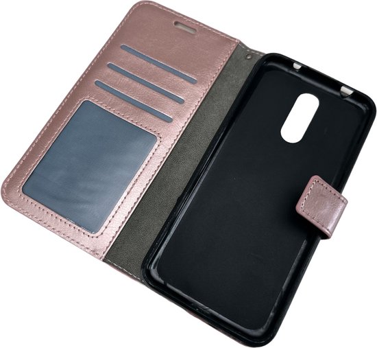 Étui à livres Nokia 3.2 or rose