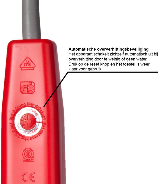 Amigo emmerdompelaar - 2000 Watt - 230 Volt - met overhittingsbescherming en reset-knop van Amigo. — afbeelding 3