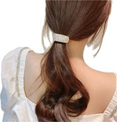 Haar elastiek - Haar accessoires - Strass steentjes - Haarklem - Haarclip - Haarsieraad - Haarspeld - Haar accessoires - Dames - Zilver - 5 cm - Origineel - Cadeau - Luxe