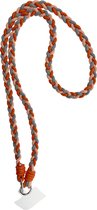 LOT83 Telefoonkoord - Met bevestiging - Telefoonketting - Anti-diefstal - Vlecht oranje - 1 Size fits all