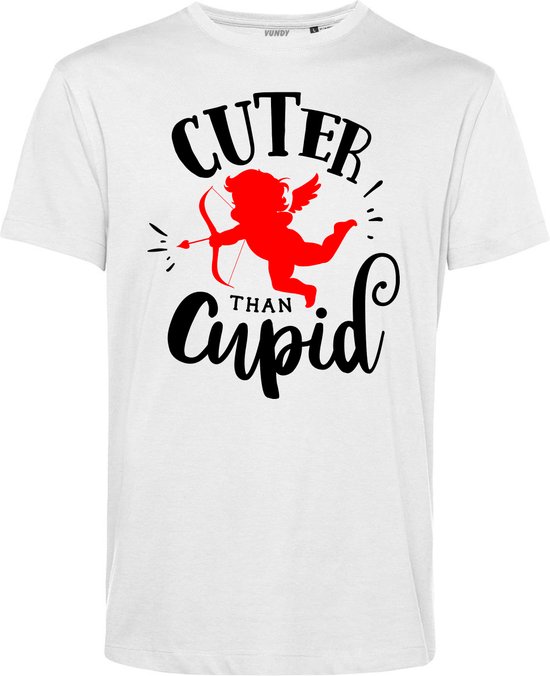 T-shirt Cuter Than Cupid | Valentijn cadeautje voor hem | Valentijn | Valentijnsdag voor mannen | Wit | maat 4XL