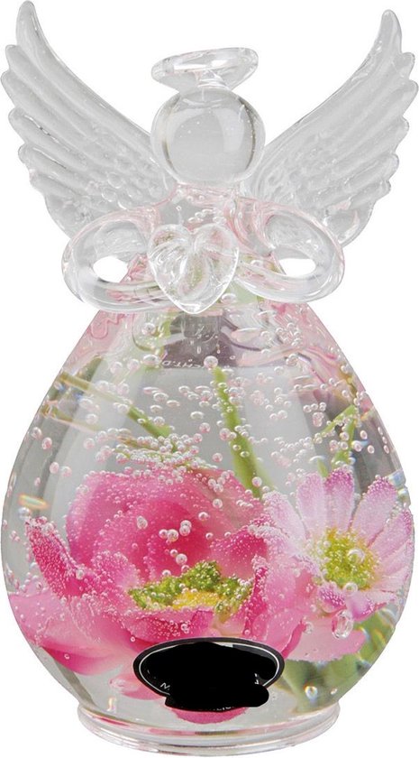 Ange gardien en verre de cristal Printemps d'ange fleur exclusif 10 cm de haut
