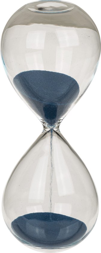 Jeorywoet Zandloper 5 Minuten - Blauw Zand In Houten Frame (4,8x9,5cm)